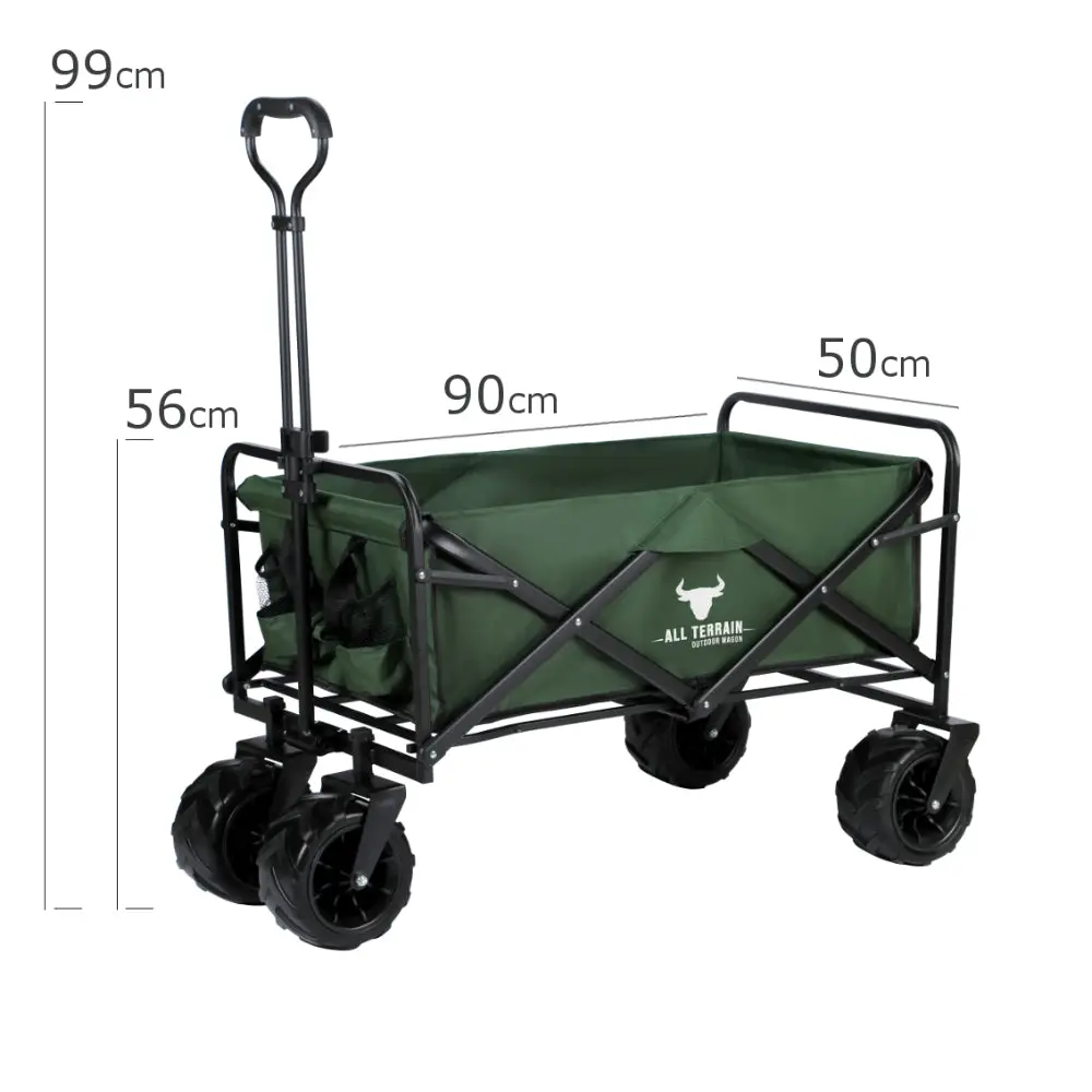 Bull All Terrain Folding Outdoor Wagon – Green - Image 2
